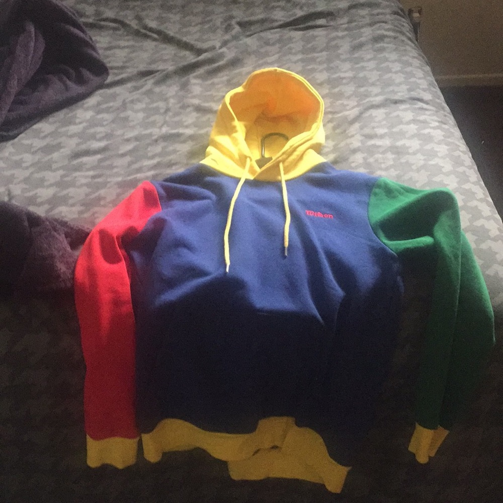 forever 21 wilson colorblock hoodie